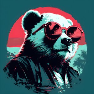 panda avec lunettes 1