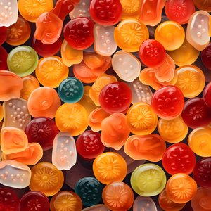 Motif de bonbons gélifiés