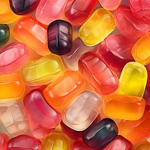 Motif de bonbons gélifiés