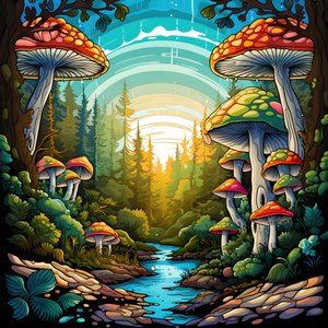 Champignon et forêt 2