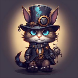 Chat mignon anthropomorphe 1