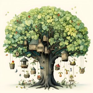 illustration pour enfants arbres 3