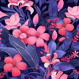 un bouquet de fleurs en rose et bleu 2