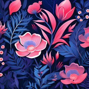 un bouquet de fleurs en rose et bleu 4