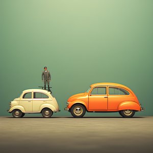 une grande et une petite voiture 2