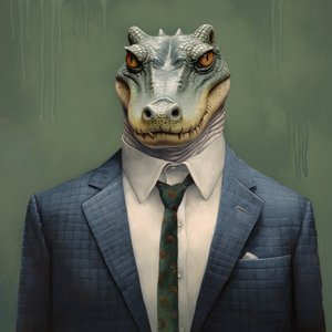Un crocodile de style bande dessinée 1