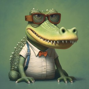 Un crocodile de style bande dessinée 2