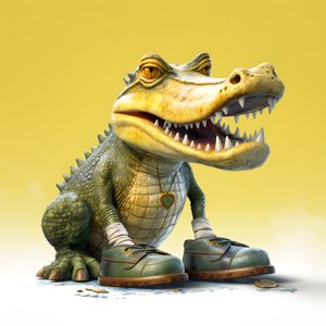 Un crocodile de style bande dessinée 4