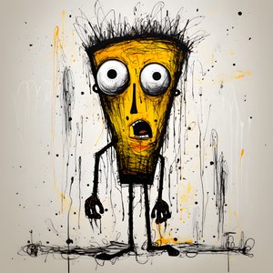 personnage de dessin animé jaune 1