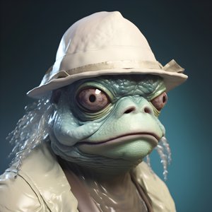 Vieille créature de grenouille laide 1