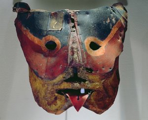 Masque de danseur Pascola (bois peint)
