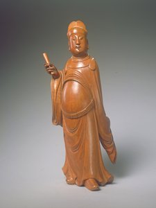 Figure de Wen Chang (bois de buis)