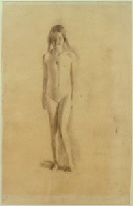 Jeune fille nue avec médaillon