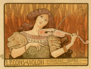 Affiche des Leçons de Violon, 1898