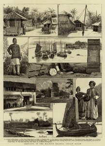 Croquis dans les îles Maldives, Océan Indien