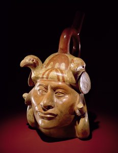 Vase portrait en poterie, Mochica
