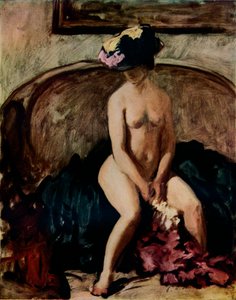 Nu assis : Le Chapeau noir, vers 1900