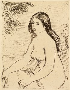 Femme nue assise