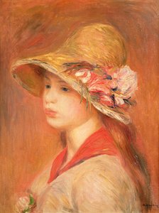 Jeune femme avec un chapeau