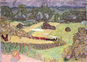 Paysage avec train de marchandises, 1909