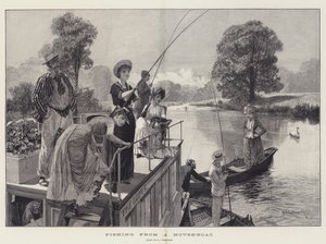 Pêche depuis une maison-bateau