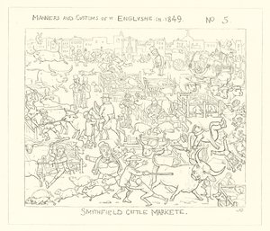 1849, Marché aux bestiaux de Smithfield