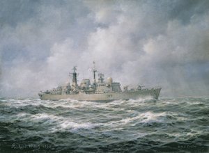 H.M.S. Exeter en mer, 1990
