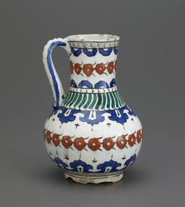 Cruche, Iznik, dynastie ottomane, 16e-17e siècle