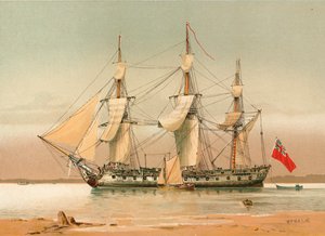 Frégate de 42 canons vers 1780