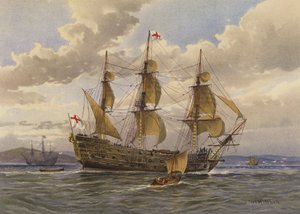 Navire de guerre, vers 1650