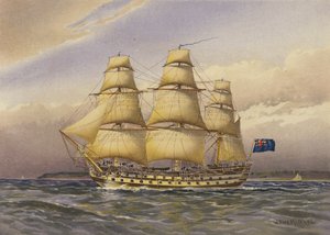 Navire de guerre, vers 1760