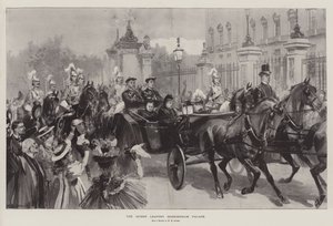 La Reine quittant le Palais de Buckingham