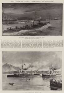 La crise turque, navires de guerre à Salonique