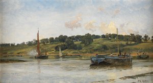Péniches sur la Medway, 1977