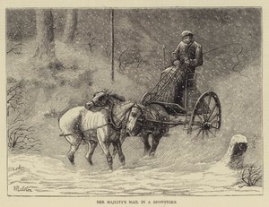 Le courrier de Sa Majesté dans une tempête de neige