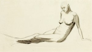 Nu assis, vers 1919