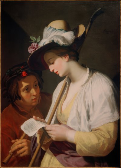 Bergère avec un poème - Abraham Bloemaert