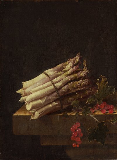 Nature morte avec asperges et groseilles rouges - Adrian Coorte