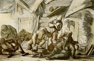 Paysans ivres dans une taverne - Adriaen Jansz. van Ostade