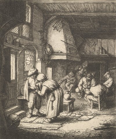 Paysant payant sa note, 1610-85 - Adriaen van Ostade