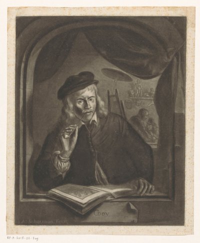 Autoportrait de Gerard Dou - Aert Schouman