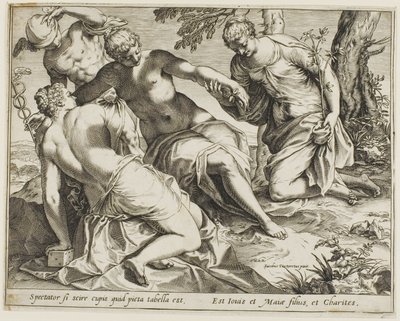 Mercure et les Grâces - Agostino Carracci