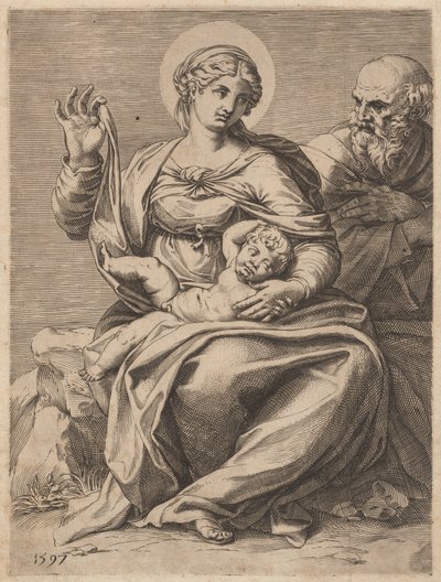 La Sainte Famille - Agostino Carracci