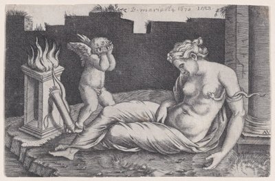 Cléopâtre, daté de 1528 - Agostino Veneziano