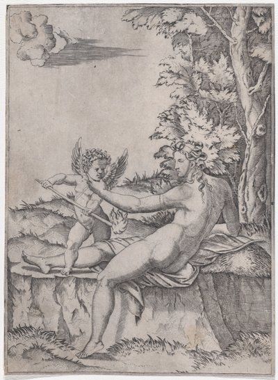 Vénus et Éros, ca. 1514-36 - Agostino Veneziano