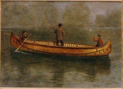 Pêche en canoë - Albert Bierstadt