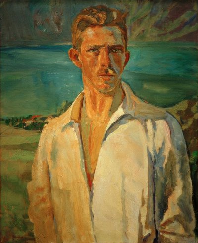 Autoportrait au lac Attersee - Albert Weisgerber