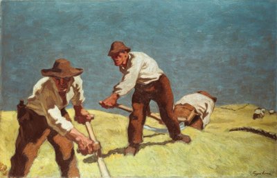 Paysans de montagne fauchant - Albin Egger Lienz