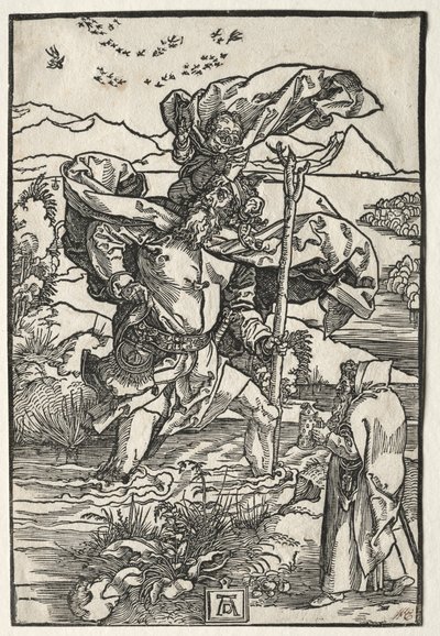 Saint Christophe avec les oiseaux - Albrecht Dürer