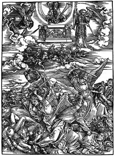 Les quatre anges vengeurs, 1498, 1936 - Albrecht Dürer